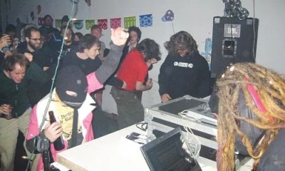 Laptop musicians battle in the Galactic AssDragon Classic