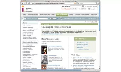 Carnegie Library launches homelessness resource Web page