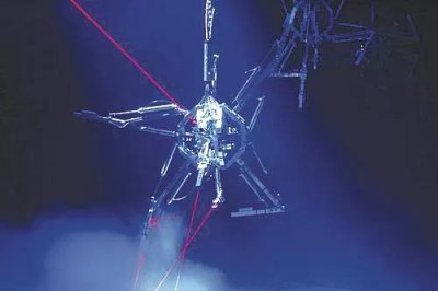 Jittery, vaguely menacing robots populate Wood Street’s Hysterical Machines.