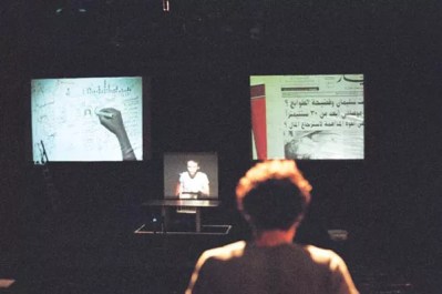 Rabih Mroué’s “The Pixelated Revolution” at The Warhol