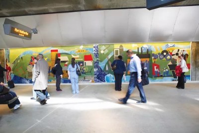 The Bearden mural in the new T station is only the latest of Pittsburgh’s recently restored public art works.