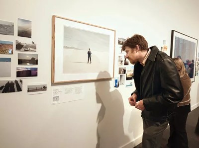 A Carnegie show lets the audience make photos for display.