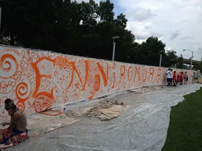 Community Patches Together Mural at Point State Park