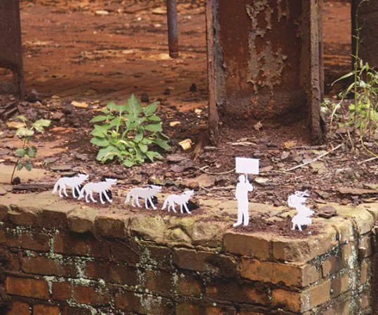 An ambitious art installation both revivifies and comments on the old Carrie Furnaces site