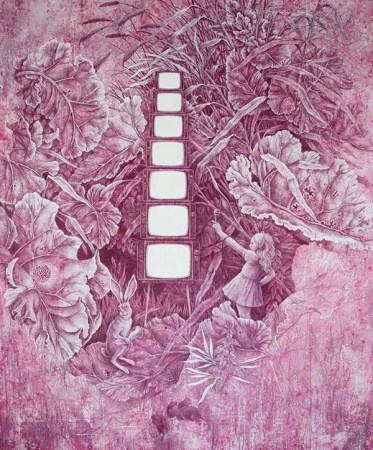 Patricia Bellan-Gillen offers fable and abstraction side by side at James Gallery.