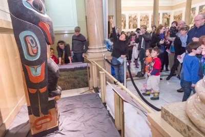 New Totem Pole at the Carnegie