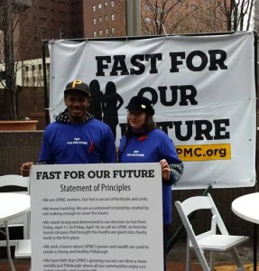 UPMC workers begin fasting to protest low wages