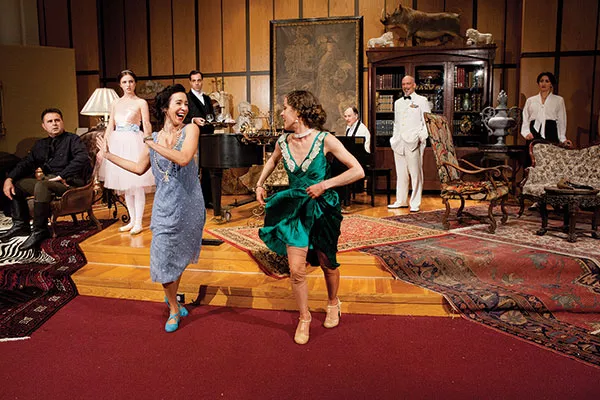 Robin Abramson and Megan MacKenzie Lawrence, cast of Quantum Theatre's Tamara