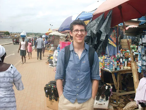 Joe Sheehan on a visit to Ghana