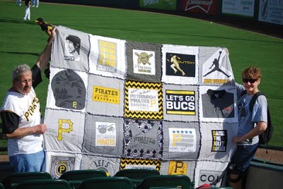 Covering Her Team: Ellwood City woman turns Pirates freebies into family keepsakes