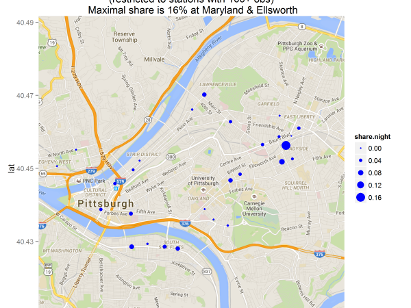 CMU student creates cool maps of Pittsburgh bike-share stats