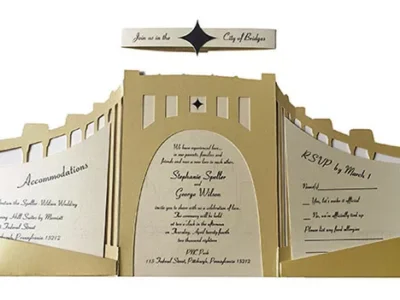 Unique wedding invitations from local artists