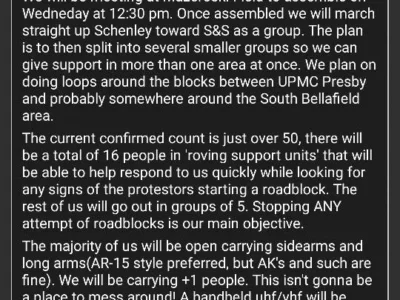 Pittsburgh Police on alert after armed Donald Trump supporters say they will confront protesters