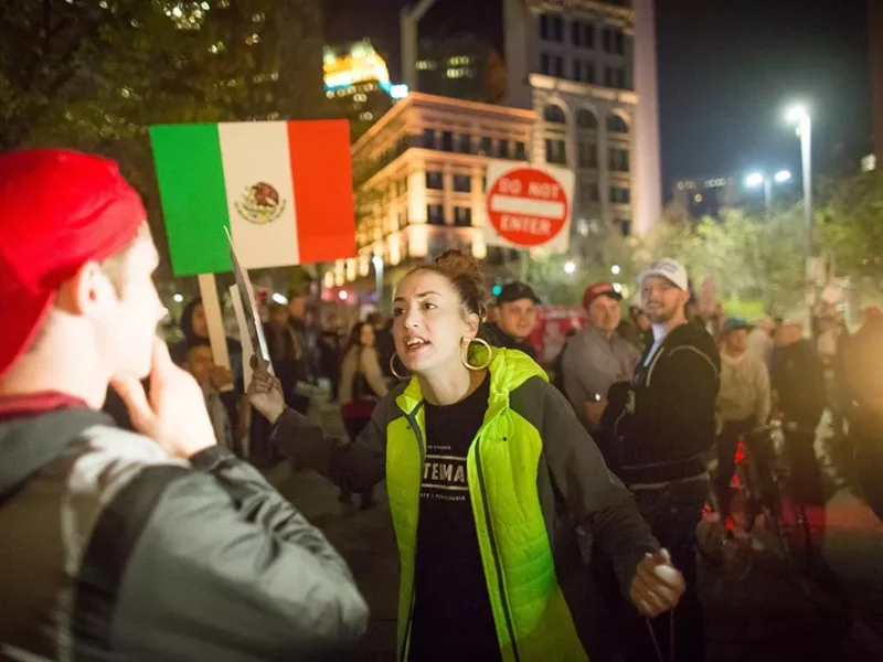 Photographer Renee Rosensteel: Donald Trump protesters, supporters clash after rally in Pittsburgh