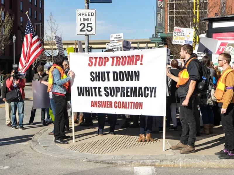 Photographer Aaron Warnick: Various groups, Fetterman march to protest Trump in Pittsburgh