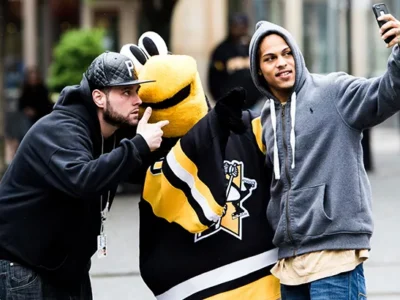 Pittsburgh holds Penguins Playoff Rally in Market Square