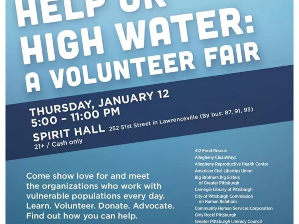 Volunteer Fair on Thursday night at Pittsburgh’s Spirit