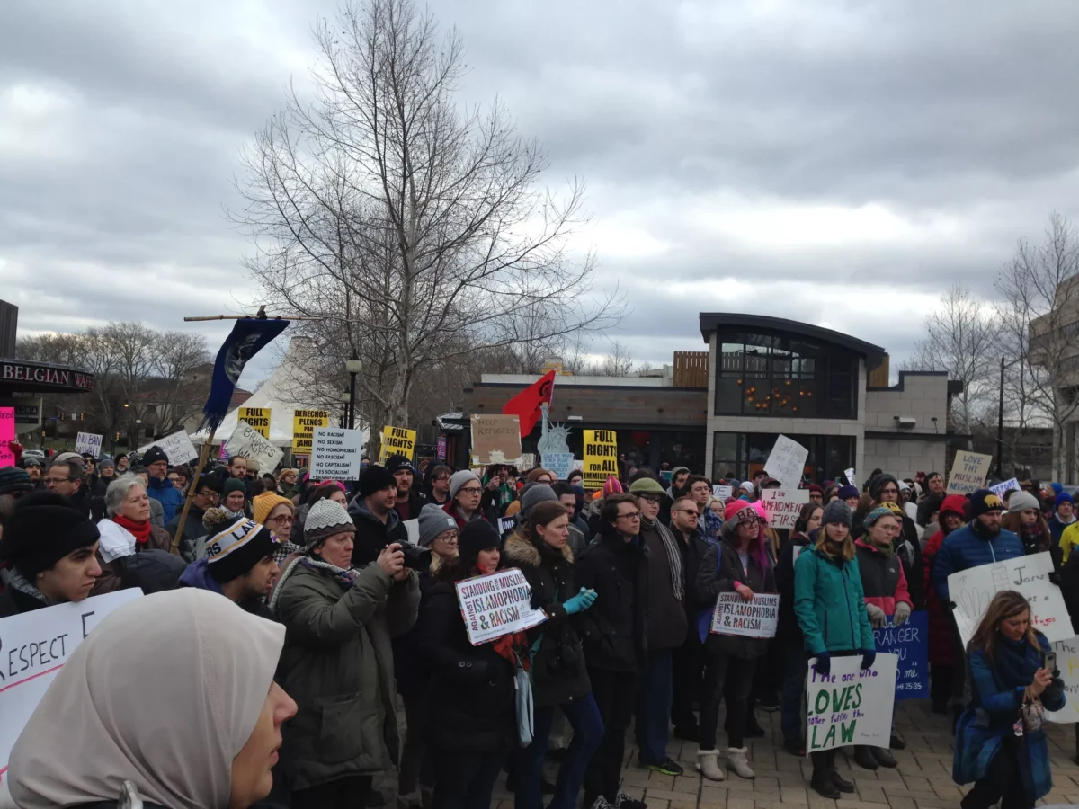 In response to Trump’s immigration orders, more than 700 Pittsburghers protest between Jan. 28-29