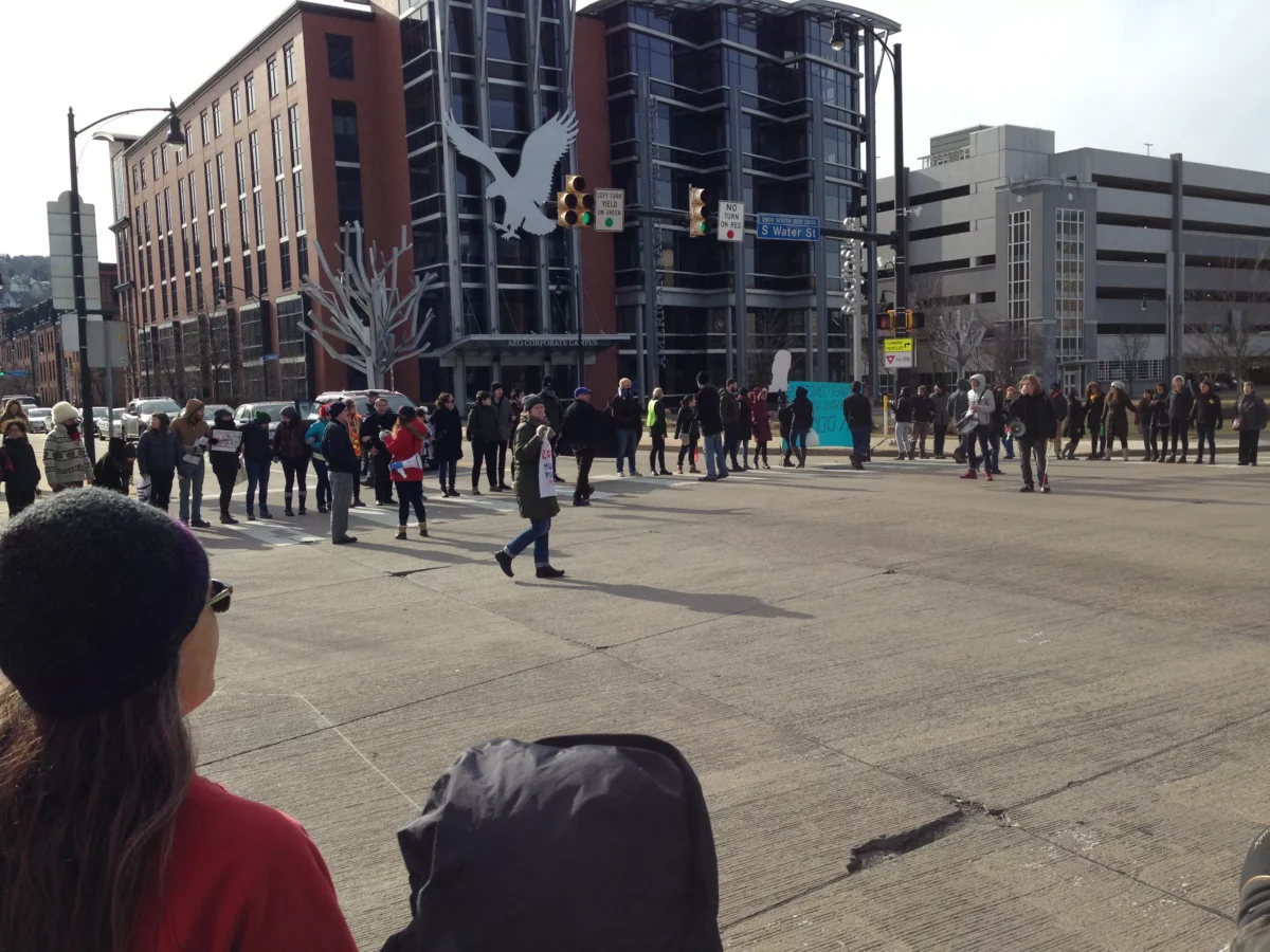 More than 100 people protest over impending deportation of Martín Esquivel-Hernandez and recent ICE raids