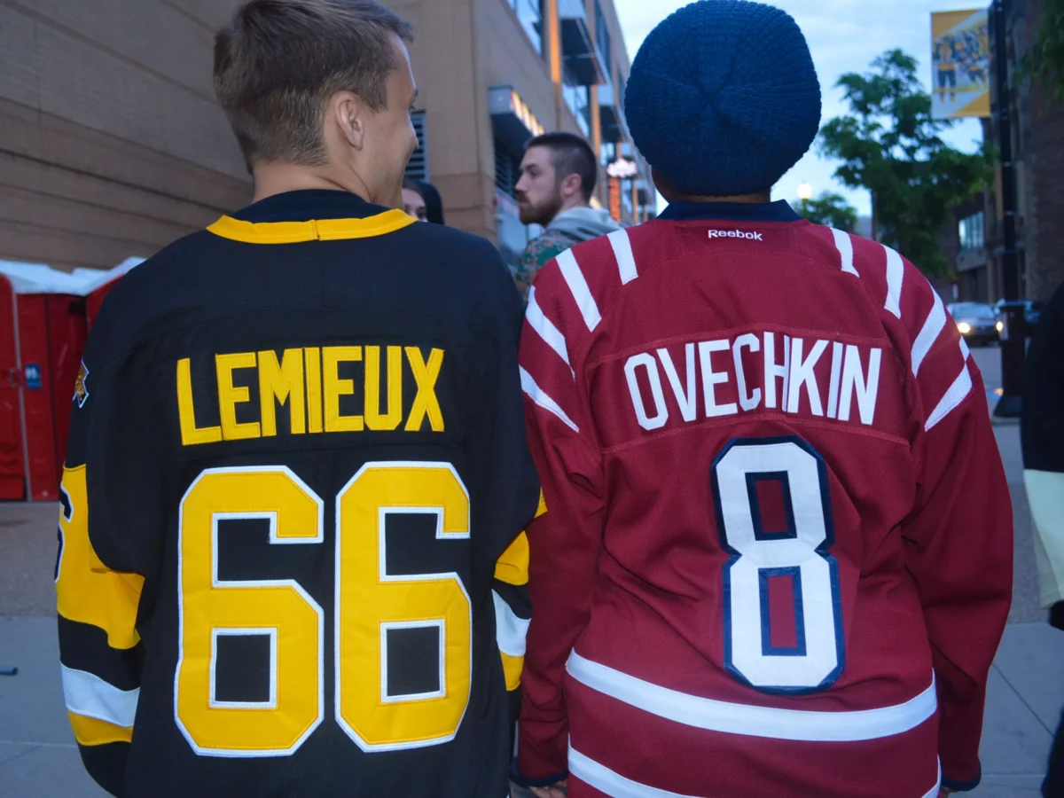 Fans cheer on the Pens as they beat the Washington Capitals in Round 2, Game 4 of the Stanley Cup Playoffs
