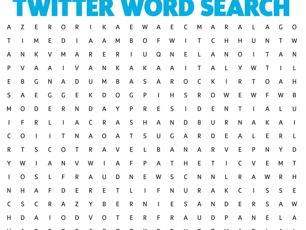 Donald Trump Twitter Word Search