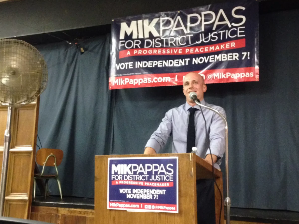 Progressive, Independent Mik Pappas kicks off campaign for Allegheny County District Judge