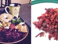 Beet and Rainbow Carrot Slaw Salad