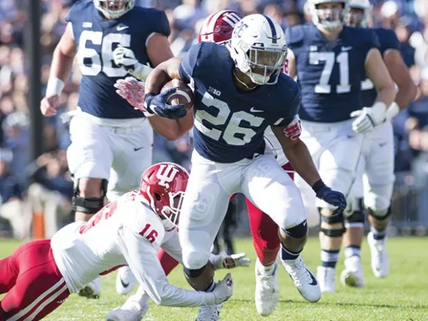 Penn State running back Saquon Barkley is loaded with talent but saddled with history