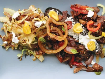 Onions and Vegetables, two ways for two people