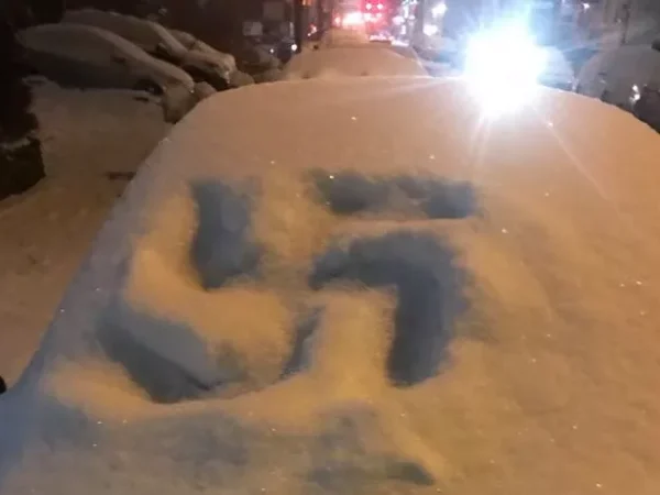 More than a dozen swastikas drawn in snow on cars in Pittsburgh’s Oakland neighborhood