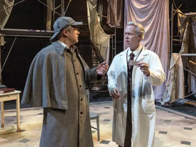 Holmes and Watson at New Hazlett Theater