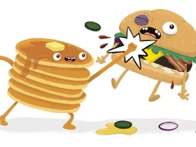 Burgers in the Pancake House