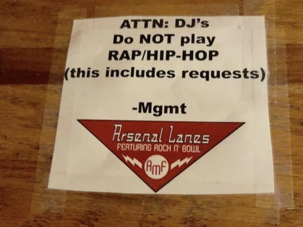 Updated: DJ says he was fired for sharing Arsenal poster banning rap and hip hop
