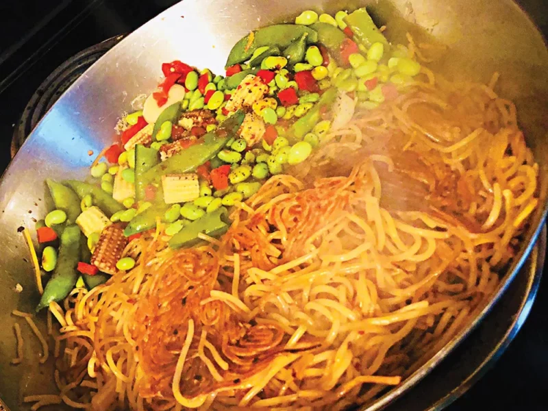 Gab Bonesso makes Double-Pan Fried Spaghetti