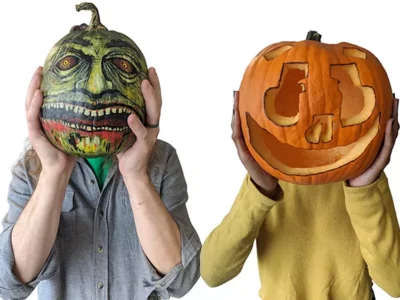 Decorating Halloween pumpkins for under $25