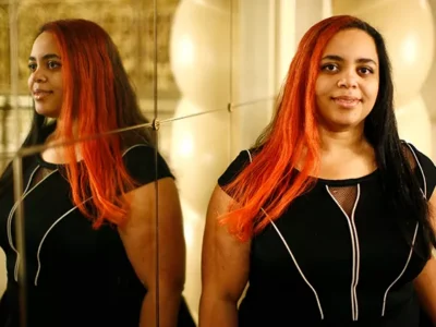 Backstage with operations manager Joanna Obuzor