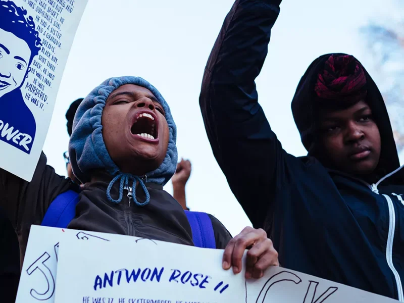 Photo essay: Pittsburghers in Oakland continue to protest the acquittal of Antwon Rose shooter Michael Rosfeld into Saturday evening