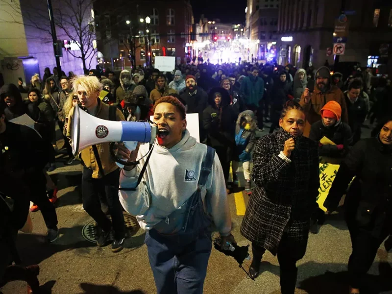 Hundreds protest following not guilty verdict of Antwon Rose shooter Michael Rosfeld