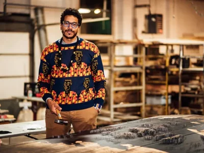 French artist Alexis Peskine uses nails like brush strokes to illustrate the global Black experience