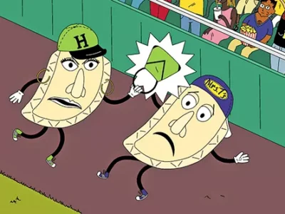 Why do the female pierogi racers have purses?