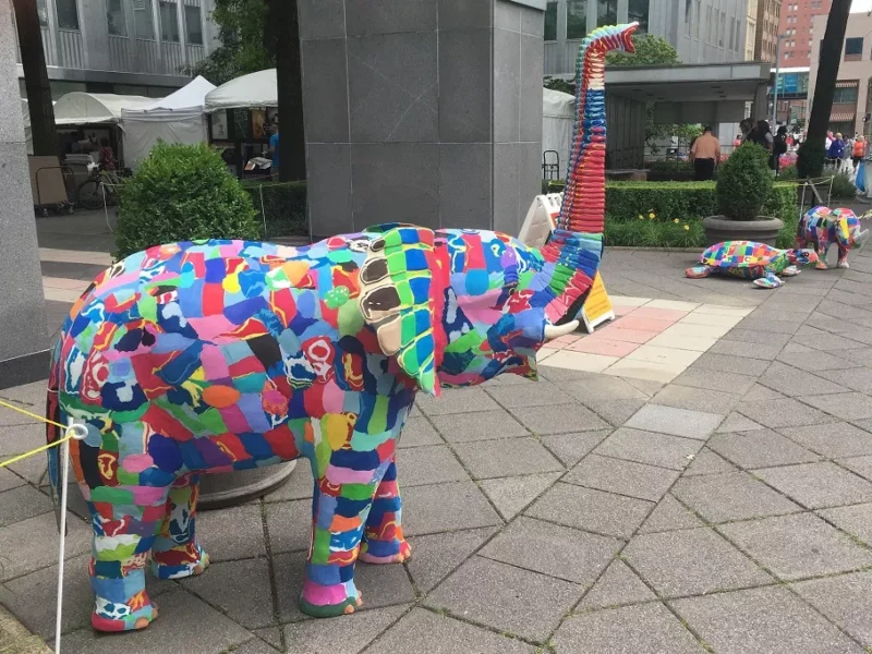 Ocean Sole Africa uses cute animals to make environmental statement at Three Rivers Arts Festival