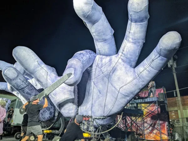 The ‘horrifying and comic’ Hand to Hand features steampunks, jam-band prog, and two 600-pound animatronic hands