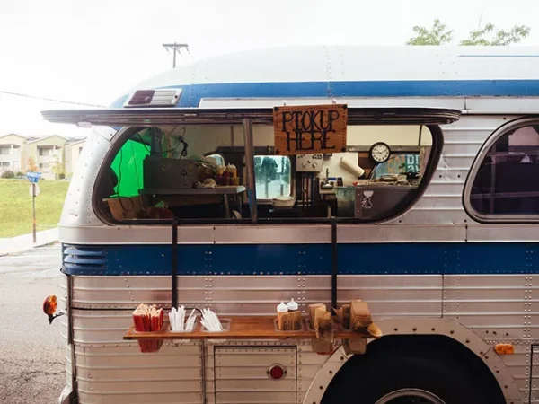 Chef Luke Cypher serves from a Greyhound to enjoy both the front- and back-end restaurant experiences
