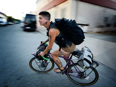 Pin-Up Posters Courier Collective owner Dani Kramer on work: ‘It’s 90 percent on bikes’