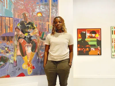 Artist Amani Lewis describes their ‘chilling, raggedy, ashy, warehouse’ style