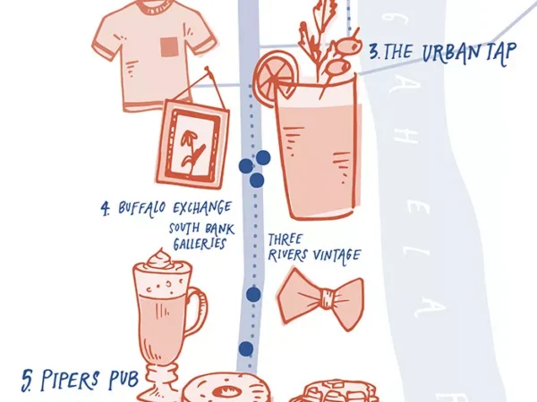Illustrated food, fashion, and drink tour of the South Side