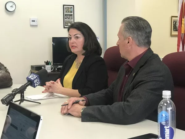 Allegheny County Democratic chair says members were just wearing Trump hats as a joke