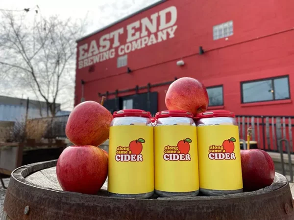 For the first time ever, East End Brewing Company’s hard cider is available outside its taproom