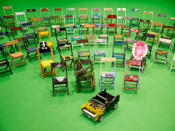 The parking chair as art and an homage to Pittsburghers