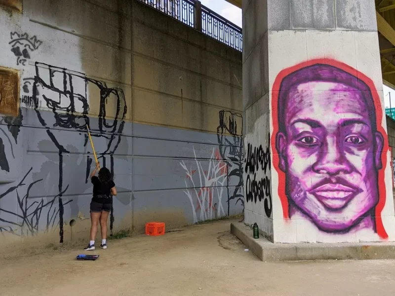 Group effort turns Black Lives Matter mural into community art project